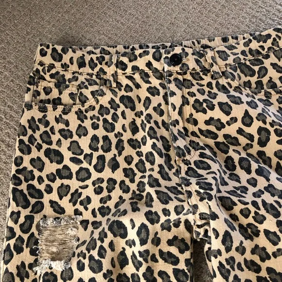 Leopard Print Distressed Pants - SOLD - Picture 2 of 6